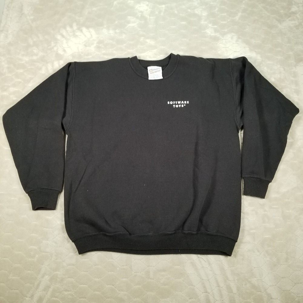 Vintage Maxis Software Toys Hanes Sweatshirt L Sim City The Sims Black Pullover